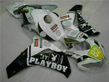 2008-2011 White Black Playboy Honda CBR1000RR Motorcylce Fairings & Bodywork UK Factory