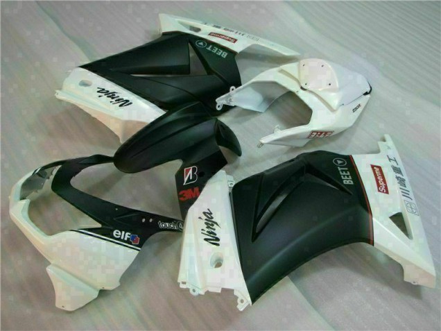 2008-2012 White Black Ninja 3M Kawasaki EX250 Motorcycle Fairings UK Factory
