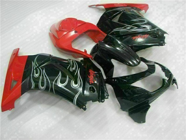 2008-2012 Black Red Ninja Kawasaki EX250 Motorcycle Fairing UK Factory 2008-2012 Black Red Ninja Kawasaki EX250 Motorcycle Fairing UK Factory