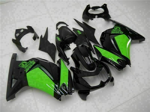 2008-2012 Black Green Ninja Kawasaki EX250 Motorcycle Bodywork UK Factory 2008-2012 Black Green Ninja Kawasaki EX250 Motorcycle Bodywork UK Factory