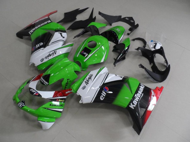 2008-2012 Green White Black Kawasaki ZX250R Motor Fairings UK Factory 2008-2012 Green White Black Kawasaki ZX250R Motor Fairings UK Factory