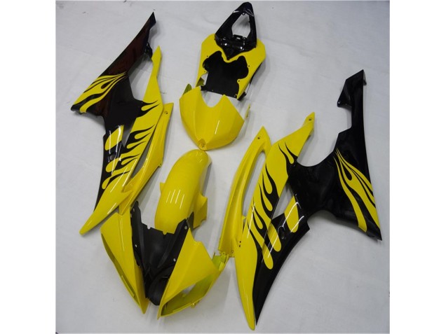 2008-2016 Yellow Black Yamaha YZF R6 Motorcycle Replacement Fairings UK Factory