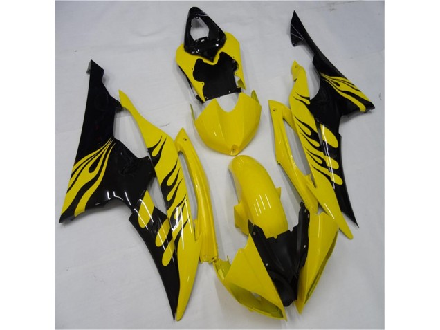 2008-2016 Yellow Black Yamaha YZF R6 Motorcycle Replacement Fairings UK Factory