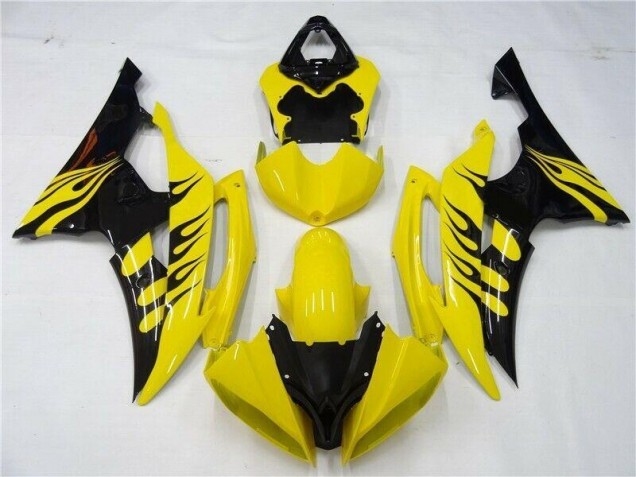 2008-2016 Yellow Black Yamaha YZF R6 Motorcycle Replacement Fairings UK Factory