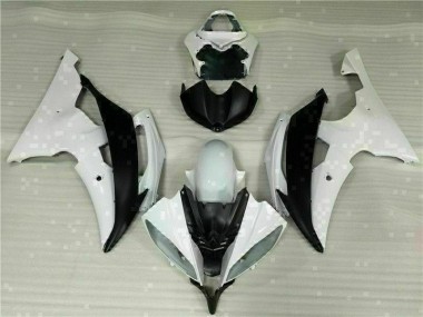 2008-2016 White Black Yamaha YZF R6 Motorcycle Fairings Kit UK Factory