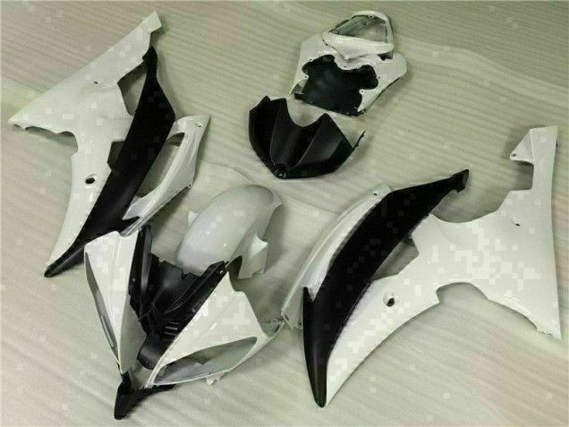 2008-2016 White Black Yamaha YZF R6 Motorcycle Fairings Kit UK Factory
