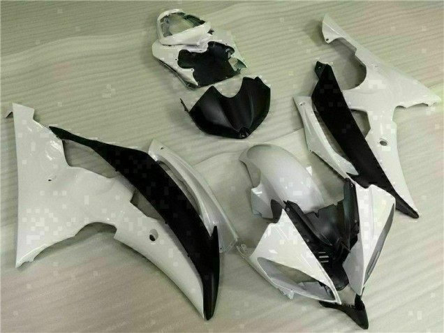 2008-2016 White Black Yamaha YZF R6 Motorcycle Fairings Kit UK Factory