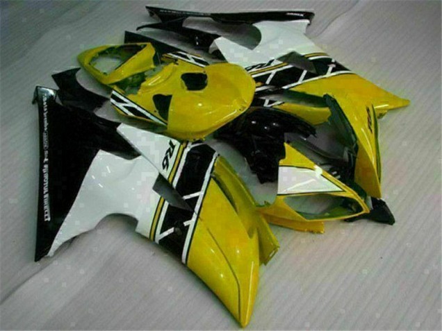 2008-2016 Yellow White Yamaha YZF R6 Motorcycle Replacement Fairings UK Factory 2008-2016 Yellow White Yamaha YZF R6 Motorcycle Replacement Fairings UK Factory