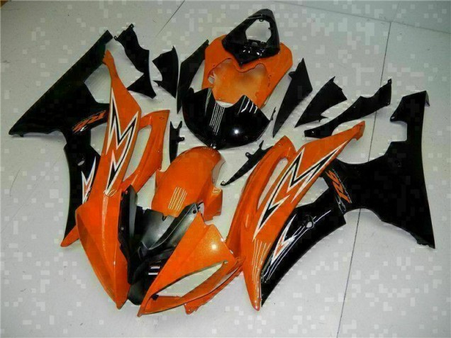 2008-2016 Orange Black Yamaha YZF R6 Motorcycle Fairings Kit UK Factory 2008-2016 Orange Black Yamaha YZF R6 Motorcycle Fairings Kit UK Factory