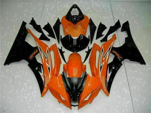 2008-2016 Orange Black Yamaha YZF R6 Motorcycle Fairings Kit UK Factory 2008-2016 Orange Black Yamaha YZF R6 Motorcycle Fairings Kit UK Factory
