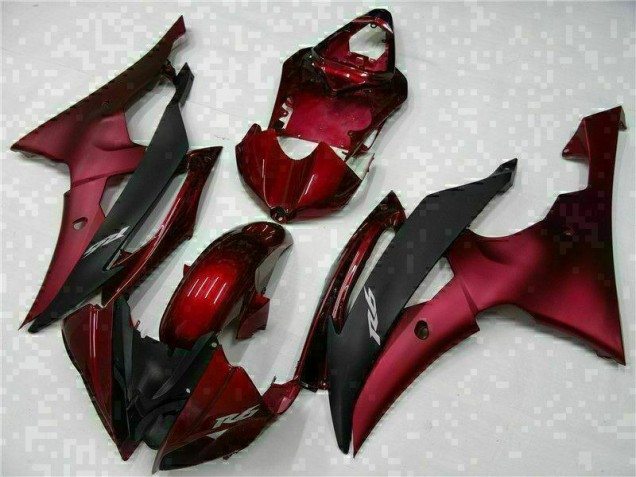 2008-2016 Red Black Yamaha YZF R6 Motorcylce Fairings UK Factory