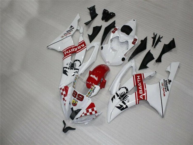 2008-2016 White Yamaha YZF R6 Motorbike Fairings UK Factory