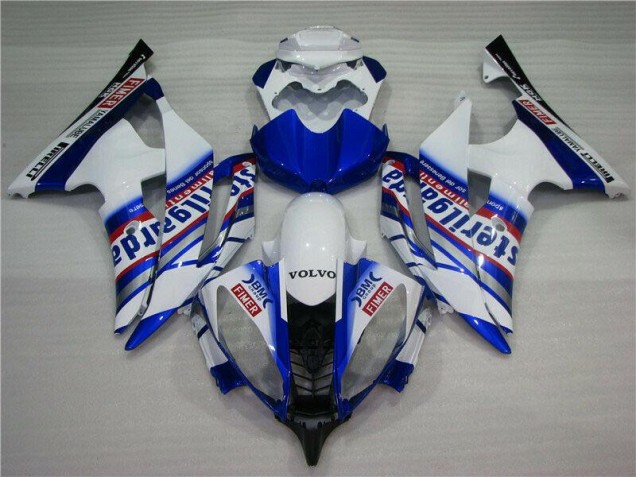 2008-2016 White Blue Sterilgarda Volvo Yamaha YZF R6 Motorcycle Fairing UK Factory