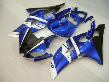 2008-2016 Blue White Black Yamaha YZF R6 Bike Fairings & Bodywork UK Factory