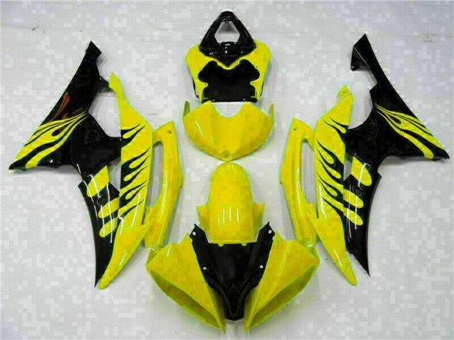 2008-2016 Yellow Yamaha YZF R6 Replacement Motorcycle Fairings UK Factory 2008-2016 Yellow Yamaha YZF R6 Replacement Motorcycle Fairings UK Factory