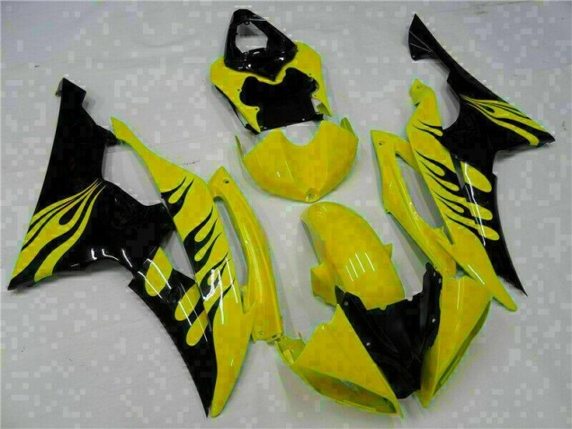 2008-2016 Yellow Yamaha YZF R6 Replacement Motorcycle Fairings UK Factory 2008-2016 Yellow Yamaha YZF R6 Replacement Motorcycle Fairings UK Factory