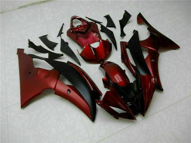 2008-2016 Red Black Yamaha YZF R6 Motorcycle Fairings Kits UK Factory 2008-2016 Red Black Yamaha YZF R6 Motorcycle Fairings Kits UK Factory