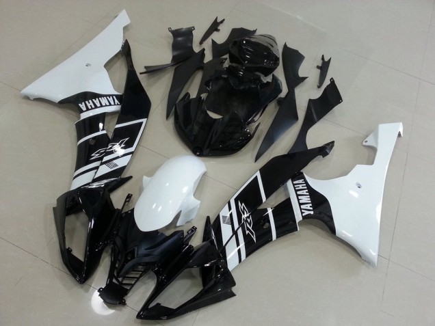 2008-2016 White and Black Yamaha YZF R6 Motorcycle Fairings UK Factory