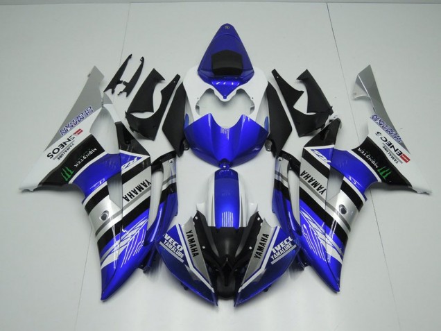 2008-2016 Blue White ENEOS Monster Yamaha YZF R6 Motorcycle Fairings Kit UK Factory 2008-2016 Blue White ENEOS Monster Yamaha YZF R6 Motorcycle Fairings Kit UK Factory