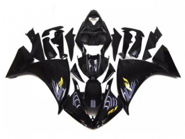 2009-2011 Black Yamaha YZF R1 Bike Fairings UK Factory