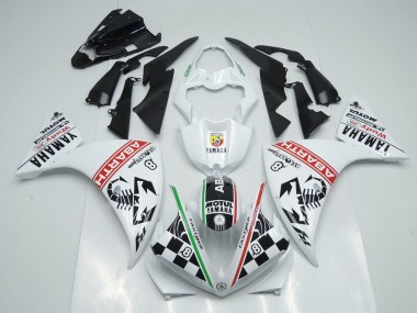 2009-2011 White Black Abrath Yamaha YZF R1 Motorcylce Fairings UK Factory