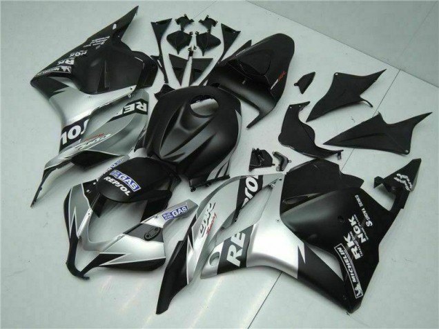 2009-2012 Black Silver Repsol Honda CBR600RR Motorcycle Fairings Kits UK Factory