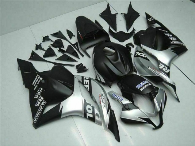 2009-2012 Black Silver Repsol Honda CBR600RR Motorcycle Fairings Kits UK Factory
