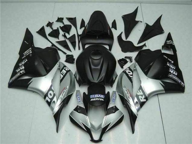 2009-2012 Black Silver Repsol Honda CBR600RR Motorcycle Fairings Kits UK Factory