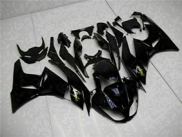 2009-2012 Black Gold Ninja Kawasaki ZX6R Motorcycle Replacement Fairings UK Factory