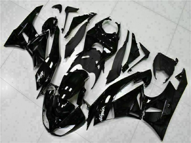 2009-2012 Black White Ninja Kawasaki ZX6R Replacement Fairings UK Factory 2009-2012 Black White Ninja Kawasaki ZX6R Replacement Fairings UK Factory