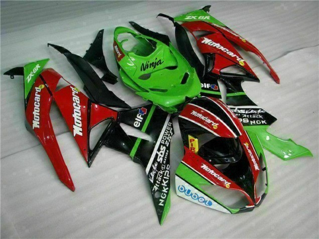 2009-2012 Black Red Green Motorcard Kawasaki ZX6R Motor Fairings UK Factory 2009-2012 Black Red Green Motorcard Kawasaki ZX6R Motor Fairings UK Factory