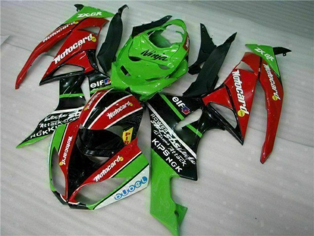 2009-2012 Black Red Green Motorcard Kawasaki ZX6R Motor Fairings UK Factory 2009-2012 Black Red Green Motorcard Kawasaki ZX6R Motor Fairings UK Factory