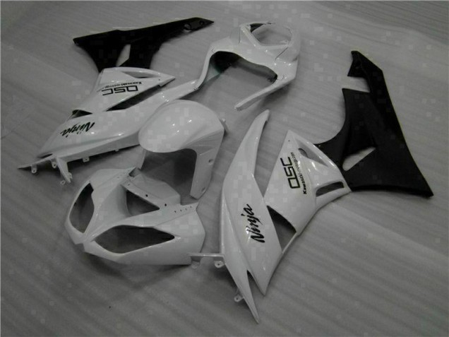 2009-2012 White Black Ninja Kawasaki ZX6R Motorbike Fairings UK Factory 2009-2012 White Black Ninja Kawasaki ZX6R Motorbike Fairings UK Factory