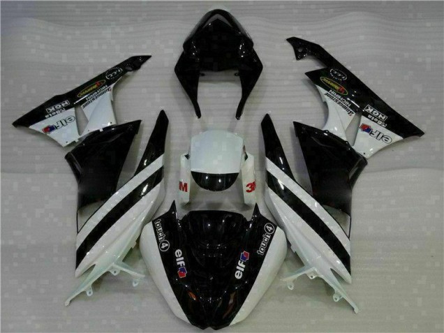2009-2012 Black White 3M Touch4 Kawasaki ZX6R Motorcycle Fairing Kits UK Factory 2009-2012 Black White 3M Touch4 Kawasaki ZX6R Motorcycle Fairing Kits UK Factory