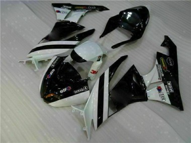 2009-2012 Black White 3M Touch4 Kawasaki ZX6R Motorcycle Fairing Kits UK Factory