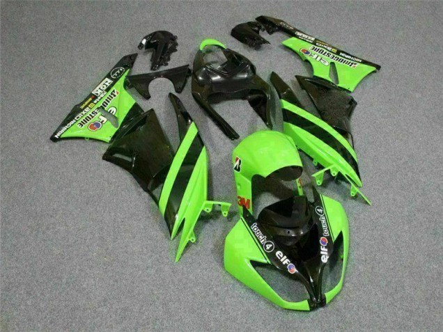 2009-2012 Black Green 3M Touch4 Kawasaki ZX6R Motorbike Fairing UK Factory 2009-2012 Black Green 3M Touch4 Kawasaki ZX6R Motorbike Fairing UK Factory