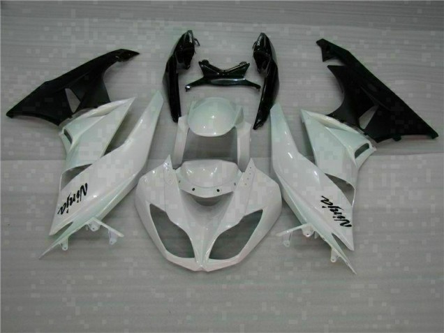 2009-2012 White Black Kawasaki ZX6R Motorcycle Fairings Kits UK Factory 2009-2012 White Black Kawasaki ZX6R Motorcycle Fairings Kits UK Factory