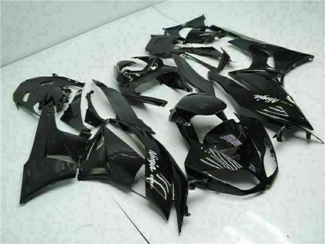 2009-2012 Black White Ninja 636 Kawasaki ZX6R Moto Fairings UK Factory 2009-2012 Black White Ninja 636 Kawasaki ZX6R Moto Fairings UK Factory