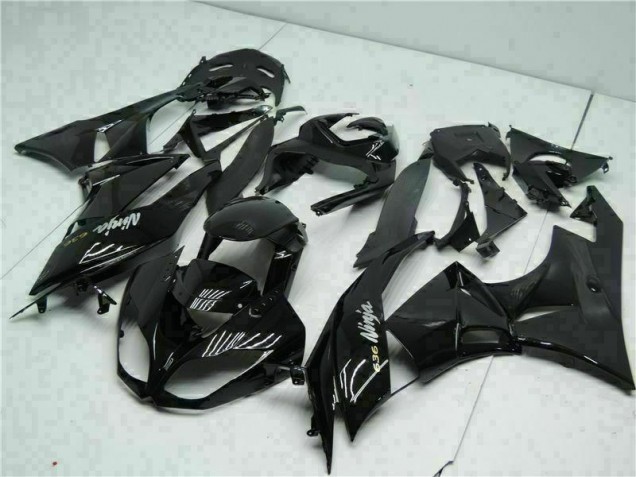 2009-2012 Black White Ninja 636 Kawasaki ZX6R Moto Fairings UK Factory 2009-2012 Black White Ninja 636 Kawasaki ZX6R Moto Fairings UK Factory