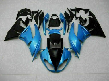 2009-2012 Blue Black Kawasaki ZX6R Motorcyle Fairings UK Factory