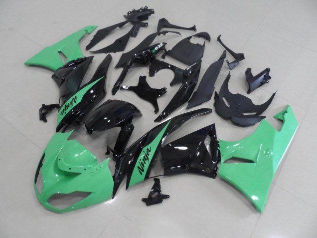 2009-2012 Metallic Green Kawasaki ZX6R Motorbike Fairing Kits UK Factory 2009-2012 Metallic Green Kawasaki ZX6R Motorbike Fairing Kits UK Factory