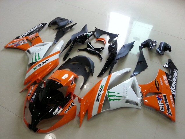 2009-2012 Orange Monster Kawasaki ZX6R Motorcycle Replacement Fairings UK Factory 2009-2012 Orange Monster Kawasaki ZX6R Motorcycle Replacement Fairings UK Factory