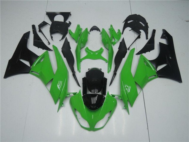 2009-2012 Green Black Kawasaki ZX6R Replacement Motorcycle Fairings UK Factory 2009-2012 Green Black Kawasaki ZX6R Replacement Motorcycle Fairings UK Factory