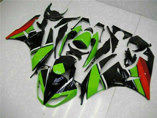 2009-2012 Black Green Red Kawasaki ZX6R Bike Fairing Kit UK Factory 2009-2012 Black Green Red Kawasaki ZX6R Bike Fairing Kit UK Factory