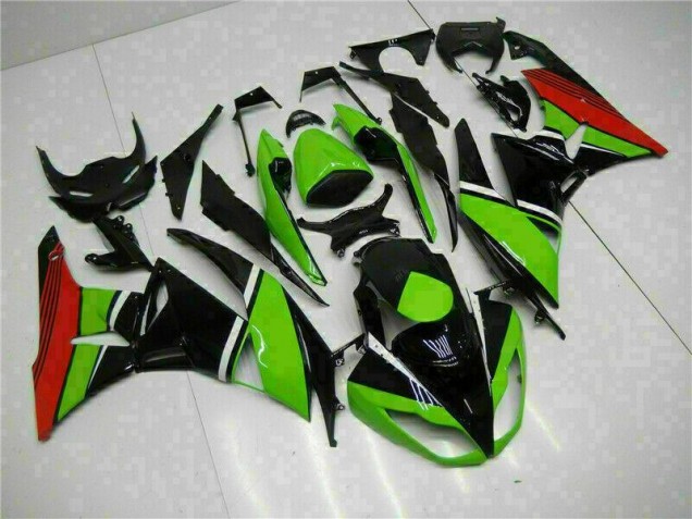 2009-2012 Black Green Red Kawasaki ZX6R Bike Fairing Kit UK Factory 2009-2012 Black Green Red Kawasaki ZX6R Bike Fairing Kit UK Factory