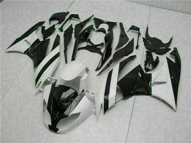 2009-2012 White Black Kawasaki ZX6R Motorcycle Replacement Fairings UK Factory 2009-2012 White Black Kawasaki ZX6R Motorcycle Replacement Fairings UK Factory