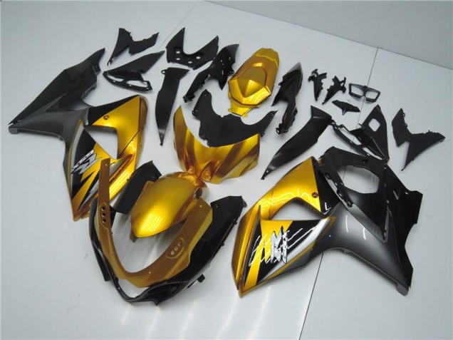 2009-2016 Golden Black Suzuki GSXR1000 Motorcyle Fairings UK Factory