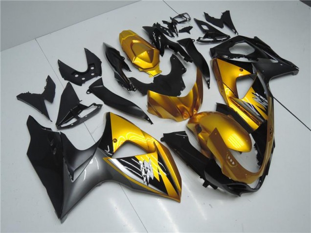 2009-2016 Golden Black Suzuki GSXR1000 Motorcyle Fairings UK Factory