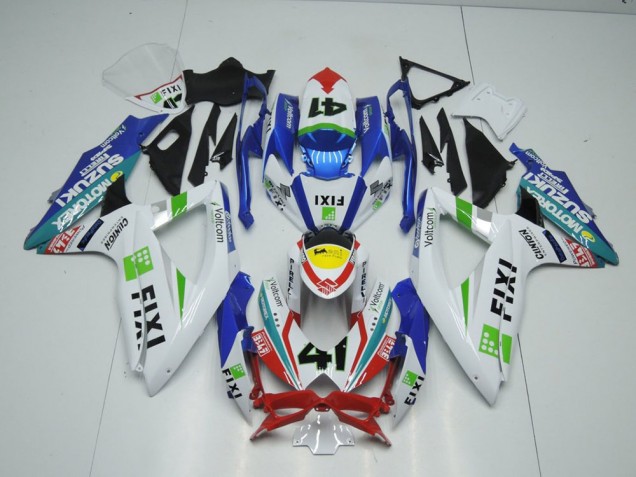 2009-2016 Fixi Light Blue Suzuki GSXR 1000 K9 Replacement Fairings UK Factory 2009-2016 Fixi Light Blue Suzuki GSXR 1000 K9 Replacement Fairings UK Factory
