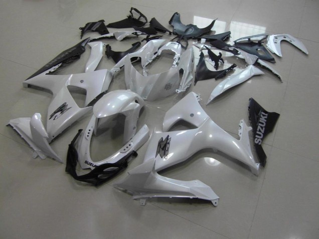 2009-2016 Pearl White and Black Suzuki GSXR 1000 K9 Motorbike Fairings UK Factory 2009-2016 Pearl White and Black Suzuki GSXR 1000 K9 Motorbike Fairings UK Factory